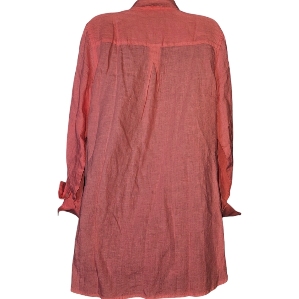 NWT Talbots Plus Linen Collared Button Up 3/4 Sle… - image 3